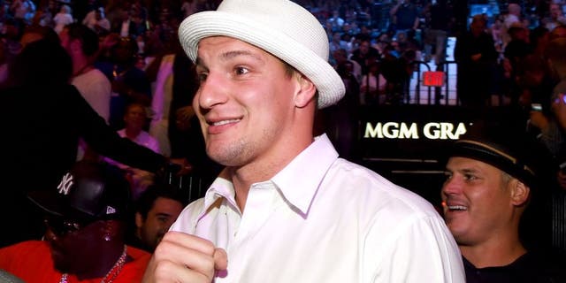 LAS VEGAS, NV - MAY 02: NFL player Rob Gronkowski poses ringside At "Mayweather VS Pacquiao" presented by SHOWTIME PPV And HBO PPV at MGM Grand Garden Arena on May 2, 2015 in Las Vegas, Nevada. (Photo by Ethan Miller/Getty Images for SHOWTIME)