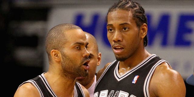 during Game Three of the Western Conference Finals of the 2014 NBA Playoffs at Chesapeake Energy Arena on May 25, 2014 in Oklahoma City, Oklahoma.