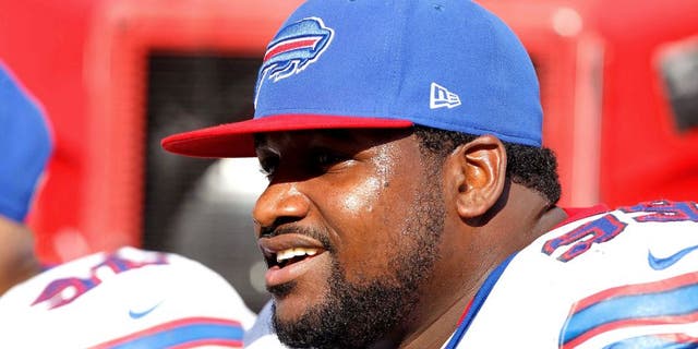 Dec 8, 2013; Tampa, FL, USA; Buffalo Bills defensive tackle Marcell Dareus (99) against the Tampa Bay Buccaneers during the second half at Raymond James Stadium. Tampa Bay Buccaneers defeated the Buffalo Bills 27-6. Mandatory Credit: Kim Klement-USA TODAY Sports