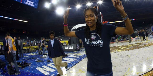 during the 2016 NCAA Men's Final Four National Championship game at NRG Stadium on April 4, 2016 in Houston, Texas.
