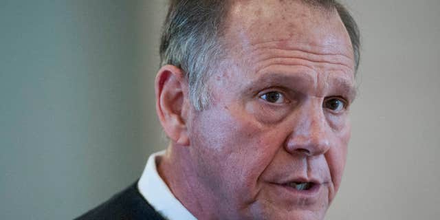 April 27, 2016: Roy Moore, Chief Justice of the Alabama Supreme Court, speaks during a news conference at the Judicial Building in Montgomery, Ala.