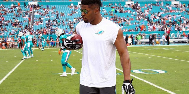 Jan 3, 2016; Miami Gardens, FL, USA; Miami Dolphins defensive end Cameron Wake (91) is seen prior to a game against the New England Patriots at Sun Life Stadium. The Dolphins won 20-10. Mandatory Credit: Steve Mitchell-USA TODAY Sports