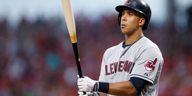 CINCINNATI, OH - JULY 17: Michael Brantley #23 of the Cleveland Indians looks on before batting against the Cincinnati Reds during the game at Great American Ball Park on July 17, 2015 in Cincinnati, Ohio. The Reds defeated the Indians 6-1. (Photo by Joe Robbins/Getty Images)