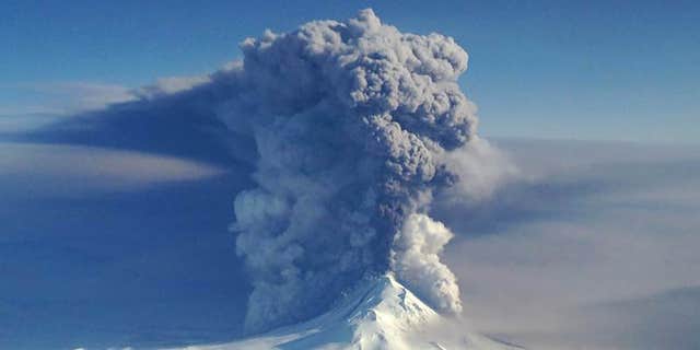 April 6, 2016: File handout photo of the Pavlof Volcano erupting in Alaska.