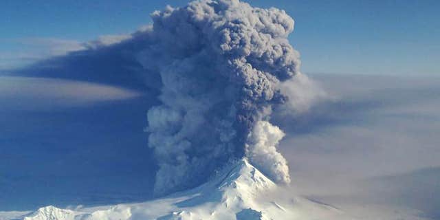 April 6, 2016: File handout photo of the Pavlof Volcano erupting in Alaska.