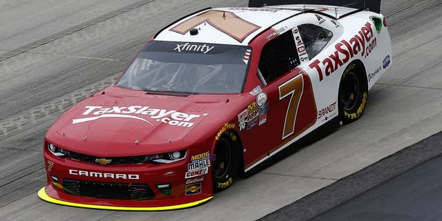 DOVER, DE - MAY 13: Justin Allgaier, driver of the #7 TaxSlayer.com Chevrolet, practices for the NASCAR XFINITY Series Ollie's Bargain Outlet 200 at Dover International Speedway on May 13, 2016 in Dover, Delaware. (Photo by Jeff Zelevansky/NASCAR via Getty Images)