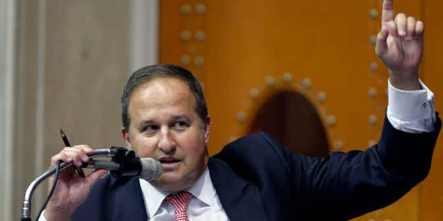 Sept. 11, 2013: Rep. John Diehl Jr., R-Town and Country, calls for an end to debate during a special session at the Missouri State Capital in Jefferson City, Mo.