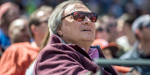 NEW YORK - APRIL 19: Jeffrey Loria owner of the Miami Marlins looks on during the game against the New York Mets at Citi Field on Sunday, April 19, 2015 in the Queens borough of New York City. (Photo by Rob Tringali/MLB Photos via Getty Images)