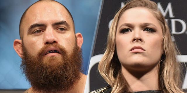 Travis Browne prepares to face Brendan Schaub in their heavyweight bout during the UFC 181 event inside the Mandalay Bay Events Center on December 6, 2014 in Las Vegas, Nevada. (Photo by Josh Hedges/Zuffa LLC/Zuffa LLC via Getty Images) UFC Women's Bantamweight Champion Ronda Rousey of the United States pose for the media during the 189 World Media Tour Launch press conference at Maracanazinho on March 20, 2015 in Rio de Janeiro, Brazil. (Photo by Buda Mendes/Zuffa LLC/Zuffa LLC via Getty Images)