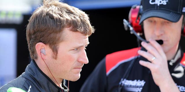 BRISTOL, TN - APRIL 15: Kasey Kahne, driver of the #5 Great Clips Chevrolet, stands in the garage area during practice for the NASCAR Sprint Cup Series Food City 500 at Bristol Motor Speedway on April 14, 2016 in Bristol, Tennessee. (Photo by Jerry Markland/Getty Images)