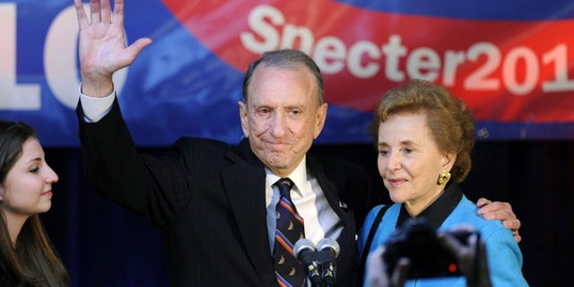 May 18: Sen. Arlen Specter waves as he gives his concession speech in Philadelphia.