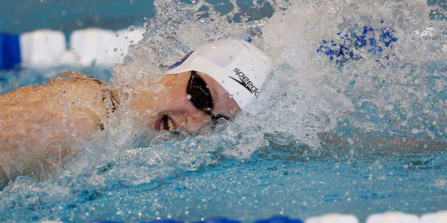 May 13, 2016: Katie Ledecky competes in the 200 meter freestyle finals at the Atlanta Classic Swim Meet at Georgia Tech in Atlanta.