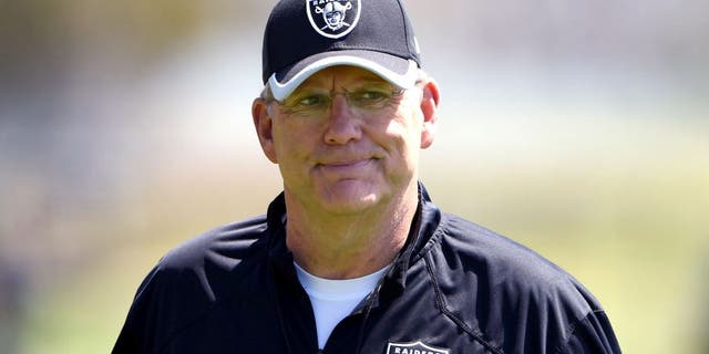 May 8, 2015; Alameda, CA, USA; Oakland Raiders special teams coordinator Brad Seely at rookie minicamp at the Raiders practice facility. Mandatory Credit: Kirby Lee-USA TODAY Sports