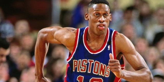 Dennis Rodman was a member of the Pistons for seven seasons. (Photo by Nathaniel S. Butler/NBAE via Getty Images)