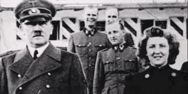 Undated photo of Adolf Hitler and Eva Braun.