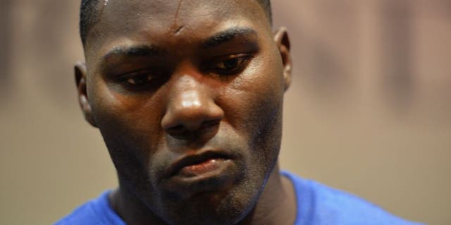LAS VEGAS, NV - MAY 23: Anthony Johnson backstage during the UFC 187 event at the MGM Grand Garden Arena on May 23, 2015 in Las Vegas, Nevada. (Photo by Mike Roach/Zuffa LLC/Zuffa LLC via Getty Images)