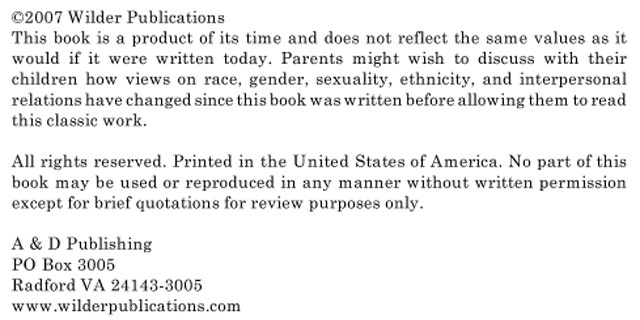Warning that appears on Wilder Publications' reprints of the Constitution, the Declaration of Independence and other historical texts.