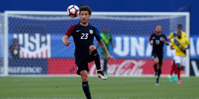 FRISCO, TX - MAY 25: Fabian Johnson #23 of the United States controls the ball against Ecuador during an International Friendly match at Toyota Stadium on May 25, 2016 in Frisco, Texas. (Photo by Tom Pennington/Getty Images)