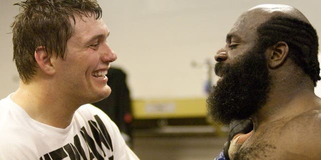 MONTREAL - MAY 8: Matt Mitrione and Kimbo Slice during UFC 113 at Bell Centre on May 8, 2010 in Montreal, Quebec, Canada. (Photo by Josh Hedges/Zuffa LLC via Getty Images)