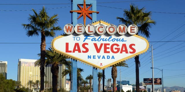 Dec 21, 2013; Las Vegas, NV, USA; General view of the Welcome to Fabulous Las Vegas sign on Las Vegas Blvd. before the Las Vegas Bowl between the Fresno State Bulldogs and the Southern California Trojans. Mandatory Credit: Kirby Lee-USA TODAY Sports