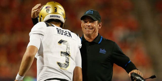 during the college football game at Arizona Stadium on September 26, 2015 in Tucson, Arizona.
