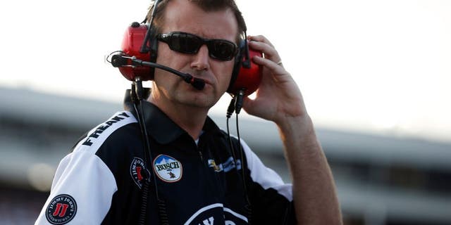CHARLOTTE, NC - MAY 26: Crew chief Rodney Childers stands on the grid during qualifying for the NASCAR Sprint Cup Series Coca-Cola 600 at Charlotte Motor Speedway on May 27, 2016 in Charlotte, North Carolina. (Photo by Todd Warshaw/NASCAR via Getty Images)
