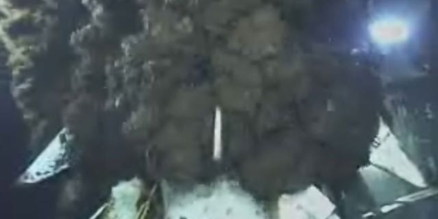 June 10: This image from video provided by BP PLC shows oil continuing to pour out at the site of the Deepwater Horizon oil well in the Gulf of Mexico.