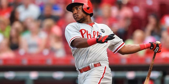 CINCINNATI, OH - JUNE 9: Maikel Franco #7 of the Philadelphia Phillies bats against the Cincinnati Reds at Great American Ball Park on June 9, 2015 in Cincinnati, Ohio. (Photo by Jamie Sabau/Getty Images)
