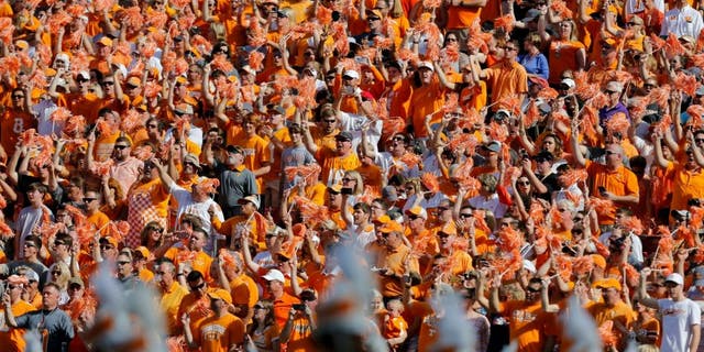 TAMPA, FL - JANUARY 1: Tennessee Volunteers fans during the Outback Bowl at Raymond James Stadium on January 1, 2016 in Tampa, Florida. (Photo by Mike Carlson/Getty Images)