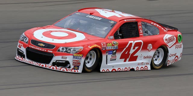 BROOKLYN, MI - JUNE 10: Kyle Larson drives the #42 Target Chevrolet during practice for the NASCAR Sprint Cup Series FireKeepers Casino 400 at Michigan International Speedway on June 10, 2016 in Brooklyn, Michigan. (Photo by Daniel Shirey/NASCAR via Getty Images)