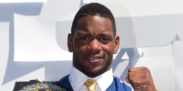 Mixed martial artist Will Brooks poses on arrival for the 2015 MTV Movie Awards on April 12, 2015 in Los Angeles, California. AFP PHOTO / FREDERIC J. BROWN (Photo credit should read FREDERIC J. BROWN/AFP/Getty Images)