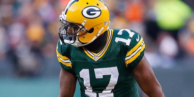 Nov 30, 2014; Green Bay, WI, USA; Green Bay Packers wide receiver Davante Adams (17) during the game against the New England Patriots at Lambeau Field. Mandatory Credit: Chris Humphreys-USA TODAY Sports