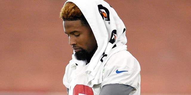 Jun 16, 2015; East Rutherford, NJ, USA; New York Giants wide receiver Odell Beckham Jr, (13) during minicamp at Quest Diagnostics Training Center. Mandatory Credit: Steven Ryan-USA TODAY Sports