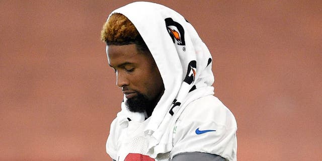 Jun 16, 2015; East Rutherford, NJ, USA; New York Giants wide receiver Odell Beckham Jr, (13) during minicamp at Quest Diagnostics Training Center. Mandatory Credit: Steven Ryan-USA TODAY Sports