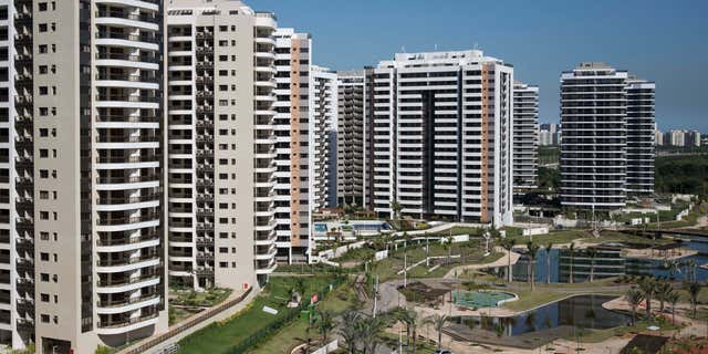 General view of buildings at the Olympic Village in Rio de Janeiro, Brazil.