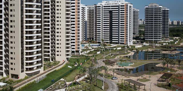 General view of buildings at the Olympic Village in Rio de Janeiro, Brazil.