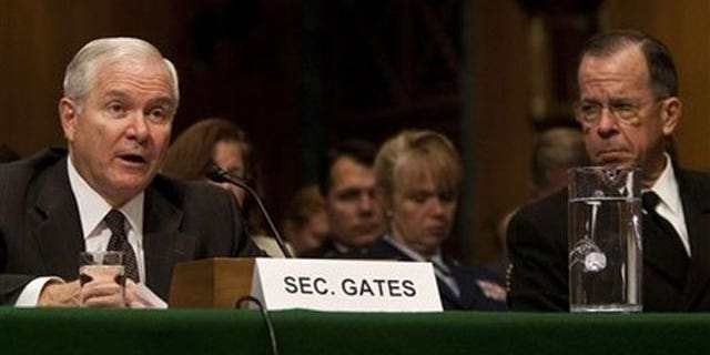 FILE: Defense Secretary Robert Gates and Joint Chiefs of Staff Chairman Adm. Mike Mullen testify at the Senate Armed Services Committee on June 17, 2010. (AP).