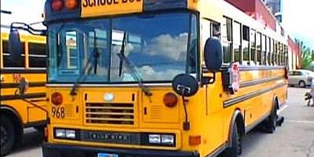 This photo shows a school bus from Granite School District in Utah.