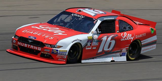 BROOKLYN, MI - JUNE 10: Ryan Reed, driver of the #16 Lilly Diabetes/American Diabetes Association Ford, drives during practice for the NASCAR XFINITY Series Menards 250 at Michigan International Speedway on June 11, 2016 in Brooklyn, Michigan. (Photo by Daniel Shirey/NASCAR via Getty Images)