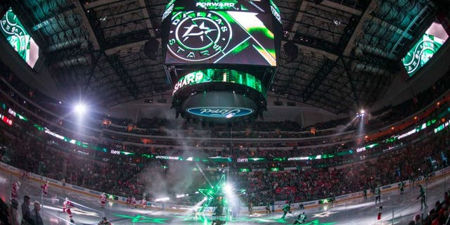 Feb 29, 2016; Dallas, TX, USA; A view of the ice before the game between the Dallas Stars and the Detroit Red Wings at American Airlines Center. The Red Wings defeated the Stars 3-2 in overtime. Mandatory Credit: Jerome Miron-USA TODAY Sports
