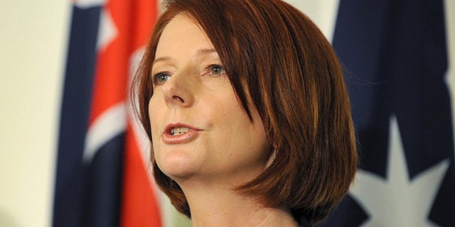 June 24: Australia's new prime minister Julia Gillard speaks during a press conference, in Canberra.
