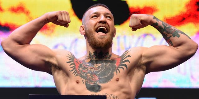LAS VEGAS, NV - MARCH 04: Conor McGregor of Ireland weighs in during the UFC 196 Weigh-in at the MGM Grand Garden Arena on March 4, 2016 in Las Vegas, Nevada. (Photo by Josh Hedges/Zuffa LLC/Zuffa LLC via Getty Images)