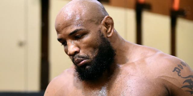 HOLLYWOOD, FL - JUNE 27: Yoel Romero of Cuba warms up backstage during the UFC Fight Night event at the Hard Rock Live on June 27, 2015 in Hollywood, Florida. (Photo by Mike Roach/Zuffa LLC/Zuffa LLC via Getty Images)