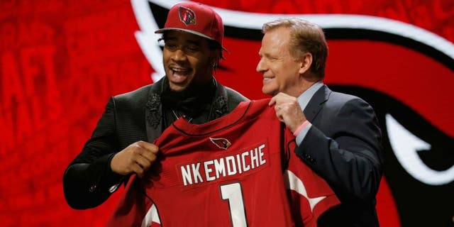 during the first round of the 2016 NFL Draft at the Auditorium Theatre of Roosevelt University on April 28, 2016 in Chicago, Illinois.