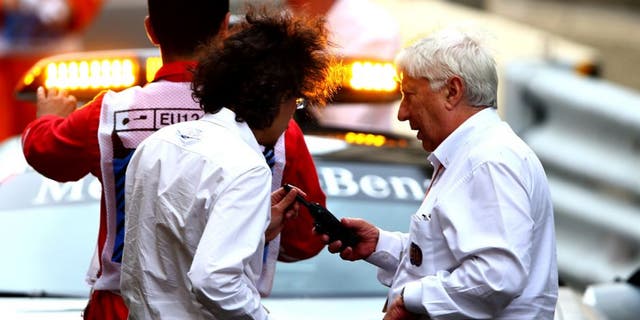 BAKU, AZERBAIJAN - JUNE 17: Herbie Blash, FIA Deputy Race Director on track discussing the safety concerns over the kerbs during practice for the European Formula One Grand Prix at Baku City Circuit on June 17, 2016 in Baku, Azerbaijan. (Photo by Dan Istitene/Getty Images)