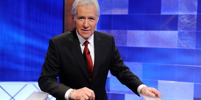 CULVER CITY, CA - APRIL 17: Game show host Alex Trebek poses on the set of the "Jeopardy!" Million Dollar Celebrity Invitational Tournament Show Taping on April 17, 2010 in Culver City, California. (Photo by Amanda Edwards/Getty Images)