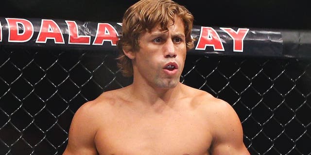 LAS VEGAS, NV - JULY 05: Urijah Faber prepares for his fight with Alex Caceres in their bantamweight fight at UFC 175 inside the Mandalay Bay Events Center on July 5, 2014 in Las Vegas, Nevada. (Photo by Josh Hedges/Zuffa LLC/Zuffa LLC via Getty Images)