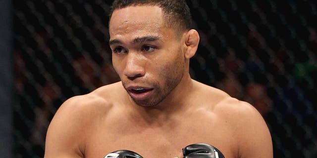 MINNEAPOLIS, MN - OCTOBER 05: John Dodson stands in the Octagon during his flyweight fight against Jussier Formiga at the UFC on FX event at Target Center on October 5, 2012 in Minneapolis, Minnesota. (Photo by Josh Hedges/Zuffa LLC/Zuffa LLC via Getty Images)