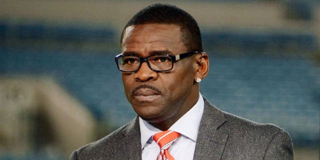 Dec 5, 2013; Jacksonville, FL, USA; Michael Irvin on the NFL Network set before the game against the Houston Texans and the Jacksonville Jaguars at EverBank Field. Mandatory Credit: Kirby Lee-USA TODAY Sports