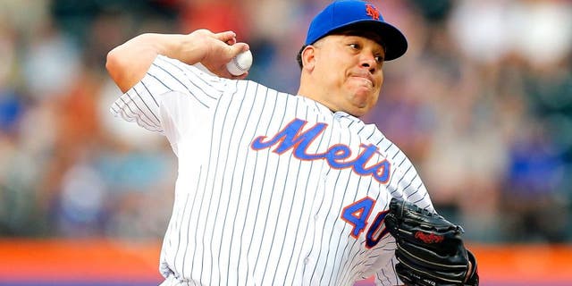 NEW YORK, NY - JULY 01: Bartolo Colon #40 of the New York Mets in action against the Chicago Cubs at Citi Field on July 1, 2015 in the Flushing neighborhood of the Queens borough of New York City. The Cubs defeated the Mets 2-0 after 11 innings. (Photo by Jim McIsaac/Getty Images)